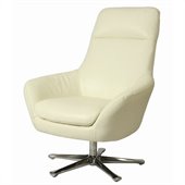 Pastel Furniture Ellejoyce Club Chair in Top Grain White Leather