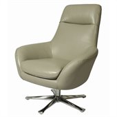 Pastel Furniture Ellejoyce Club Chair in Top Grain Light Gray Leather