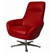 Pastel Furniture Ellejoyce Club Chair in Top Grain Red Leather
