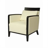 Pastel Furniture Elloise Club Chair in Top Grain White Leather