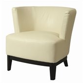 Pastel Furniture Evanville Club Chair in Bonded White Leather