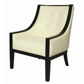 Pastel Furniture Eurowayne Club Chair in Top Grain White Leather