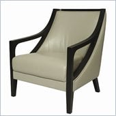 Pastel Furniture Fouquet Club Chair in Top Grain Light Gray Leather