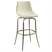 Pastel Furniture Diamond Pearl 30 Bar Stool in Ivory