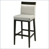 Pastel Furniture Elloise 26 Counter Bar Stool in Light Gray Leather