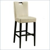 Pastel Furniture Epiphany 30 Bar Stool in White Leather