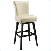 Pastel Furniture Hannah 30 Bar Stool in White Leather