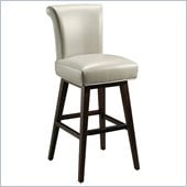 Pastel Furniture Hannah 30 Bar Stool in Light Gray Leather