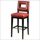 Pastel Furniture Hajime 26 Counter Bar Stool in Red Leather
