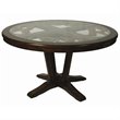 ADD TO YOUR SET: Pastel Furniture Devon Coast Round Glass Insert Dining Table in Cherry