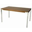 ADD TO YOUR SET: Pastel Furniture Fort James Rectangular Dining Table in Walnut/Chrome