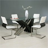 Pastel Furniture Akasha 5 Piece Dining Set w/ Charlize Chairs