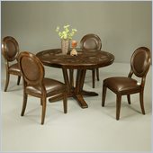 Pastel Furniture Devon Coast 5 Pc Glass Dinette w/ Naples Side Chairs