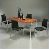 Pastel Furniture Fort James 5 Piece Dinette w/ Black Ferguson Chairs