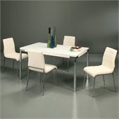 Pastel Furniture Fort James 5 Piece Dinette in White