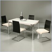 Pastel Furniture Fort James 5 Piece Dinette w/ Ivory Federick Chairs