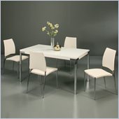 Pastel Furniture Fort James 5 Piece Dinette w/ Ivory Ferguson Chairs