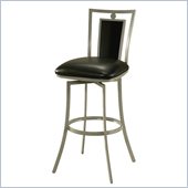 Pastel Furniture Sydney 26 Swivel Counter Stool in Cesium Silver/Onyx