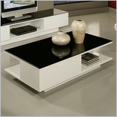 Pastel Furniture Cascadia High Gloss Coffee Table in White