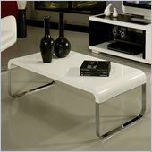 Pastel Furniture Kendall High Gloss Wood Finish Coffee Table in White