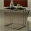 ADD TO YOUR SET: Pastel Furniture Norway Glass Top End Table in Black