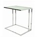 Pastel Furniture Norway Glass Top End Table in White