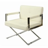 Pastel Furniture Decumani Club Chair in Pu Ivory