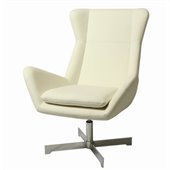 Pastel Furniture Seneca Club Chair in Pu Ivory