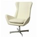 Pastel Furniture Seneca Faux Leather Club Chair in Ivory