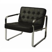 Pastel Furniture Tibet Club Chair in Pu Black