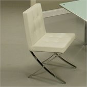Pastel Furniture Aria Side Chair in Pu Ivory