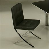 Pastel Furniture Aria Side Chair in Pu Black