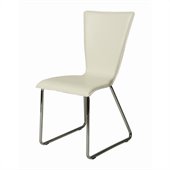 Pastel Furniture Maxima Side Chair in White PVC
