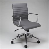 Pastel Furniture Janette Office Chair in Pu Grey