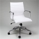 Pastel Furniture Janette Office Chair in Pu Ivory