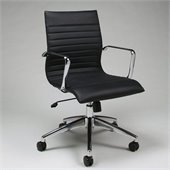 Pastel Furniture Janette Office Chair in Pu Black