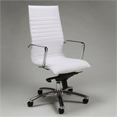 Pastel Furniture Kaffina Office Chair in Pu Ivory