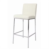 Pastel Furniture Emilia 30 Barstool Upholstered in Pu Ivory