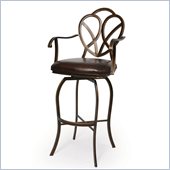 Pastel Furniture San Marina 26 Arm Barstool in Bonded Marquesa Leather