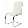 ADD TO YOUR SET: Pastel Furniture Monaco Side Chair Upholstered in Pu Ivory