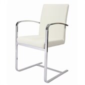Pastel Furniture Monaco Arm Chair Upholstered in Pu Ivory