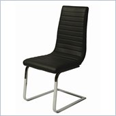 Pastel Furniture Skyline Side Chair Upholstered in Pu Black