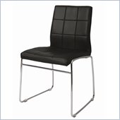 Pastel Furniture Golden Gate Side Chair Upholstered in Pu Black