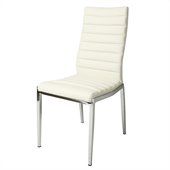 Pastel Furniture Trinity Side Chair in Ivory