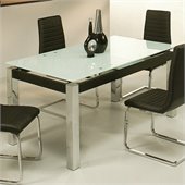 Pastel Furniture Monaco Rectangular Dining Table in White Glass
