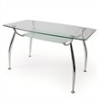 ADD TO YOUR SET: Pastel Furniture Roman Rectangular Glass Top Dining Table