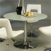 Pastel Furniture Sundance Round Dining Table in Frosted Glass