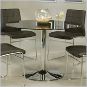 Pastel Furniture Sundance Round Dining Table in Black Glass