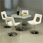 Pastel Furniture Sundance Frosted Glass 5 Piece Dining Set with Dublin Chairs