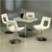 Pastel Furniture Sundance Frosted Glass 5 Piece Dining Set with Dublin Chairs